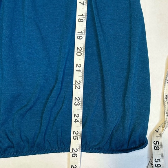 Agenda Large Embellished Sleeveless Blouse Teal Blue - Picture 5 of 6